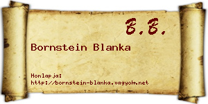 Bornstein Blanka névjegykártya