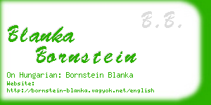 blanka bornstein business card